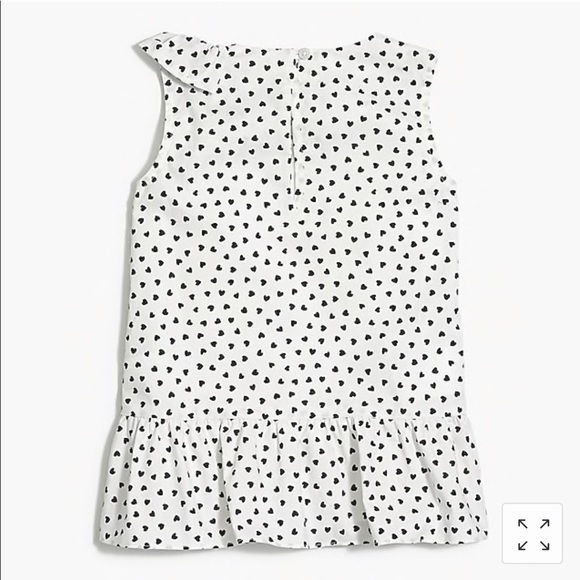 Girls’ Heart-Print Peplum Shell - Picture 2 of 2